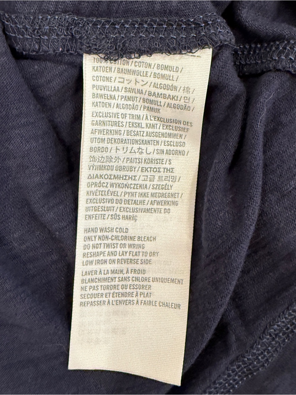 Abercrombie & fitch vintage navy v neck bow top - Picture 4 of 4